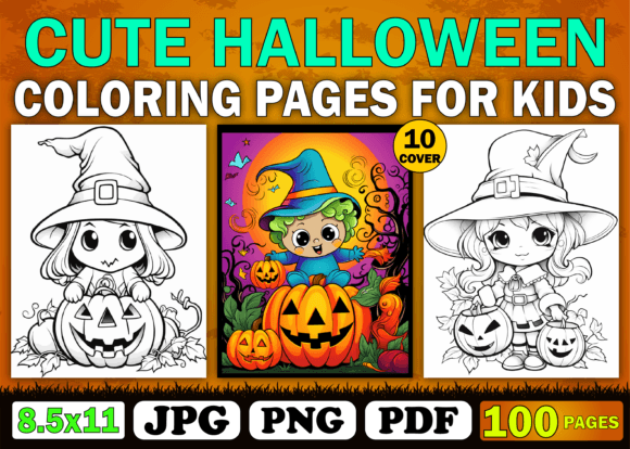 Download 100 Cute Halloween Coloring Pages - Coloring pages Collection