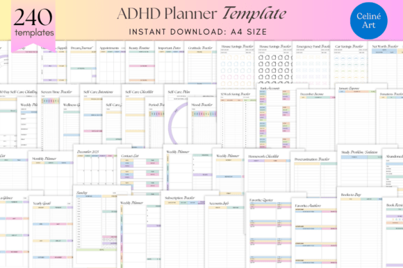 Download Editable ADHD Planner KDP Templates - Premium Resources