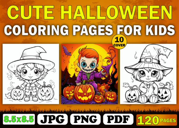 Download Cute Halloween Coloring Pages for Kids - Coloring pages Collection