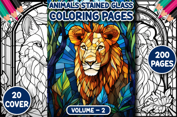 Download 200 Animals Stained Glass Coloring Pages - Coloring pages Collection