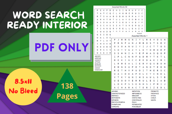 Download Words Search Interiors Kdp - Premium Bundle