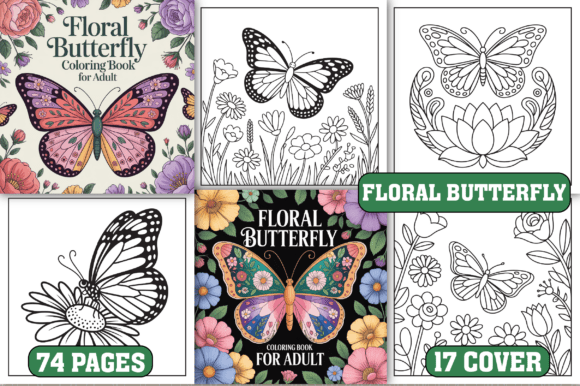 Download 74 Floral Butterfly Coloring Pages - Coloring pages Collection